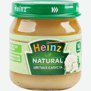 Детское питание пюре HEINZ овощное цветная капуста с 4 мес ст/б, Италия, 80 г 