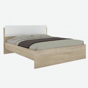 Двуспальная кровать Марика Дуб Сонома / Белый глянец 160х200 см 