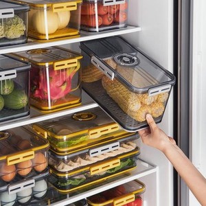 Холодильник Продовольственная Хранение Коробки Контейнеры с Дата и Lid для Кухня Холодильник Шкаф Морозильник Организатор 