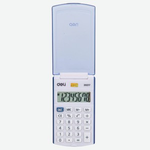 Калькулятор карманный ДЕЛИ 8 разрядов синий 105*63*15 мм (E39217/BLUE)