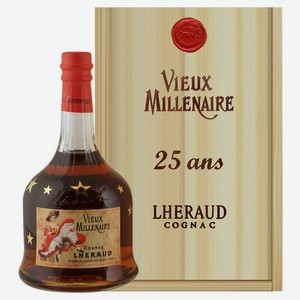Коньяк Lheraud Cognac Vieux Millenaire в деревянном ящике, 0.7л Франция 