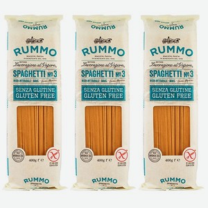 Макароны Rummo паста спагетти без глютена упаковка из 3-х пачек n.3 3x400 г 