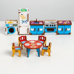 Развивающая игра  Кухня , набор для кукольного домика, для детей и малышей от 3 лет