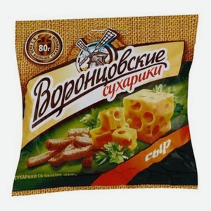 Сухарики ржано-пшеничные Воронцовские сыр 80 г