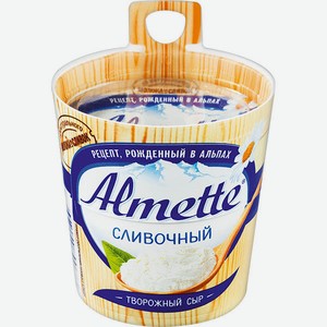 Сыр творожный Almette, 60%, 150 г - сливочный - с зеленью 