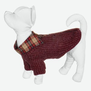 Yami-Yami одежда свитер с рубашкой для собак, бордовый (L) 